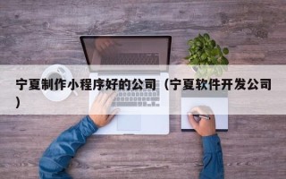 微山宁夏制作小程序好的公司（宁夏软件开发公司）